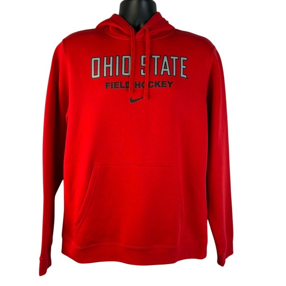 Nike Ohio State Field Hockey Hoodie‎ Men's Medium Red Pullover Sweatshirt OSU